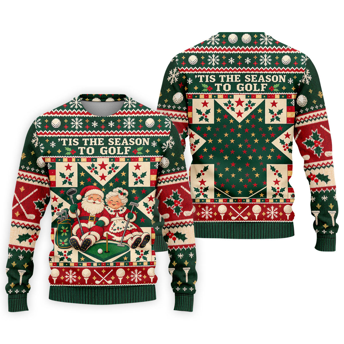 Tis The Season To Golf Christmas Golf Shirt, Funny Mens Golf Shirts, Mens Golf Polo