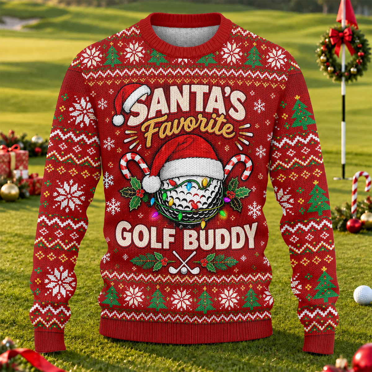 Santa's Favorite Buddy Ugly Christmas Sweater, Holiday Party Sweater, Funny Xmas Gift