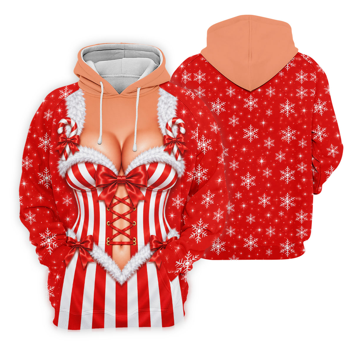 Candy Stripe Corset Christmas Golf Shirt, Mens Golf Polo, Funny Mens Golf Shirts