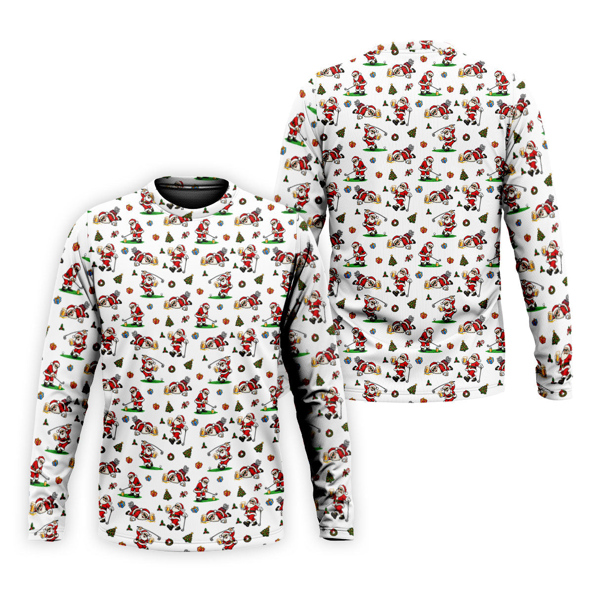 Drunk Santa Beer Golfer Christmas Golf Shirt, Mens Golf Shirts, Golf Shirts For Men