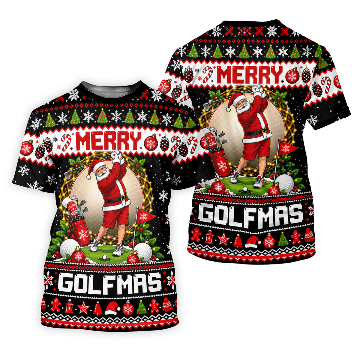 Merry Golfmas Santa Christmas Golf Shirt, Golf Gifts For Women, Golf Shirts For Women