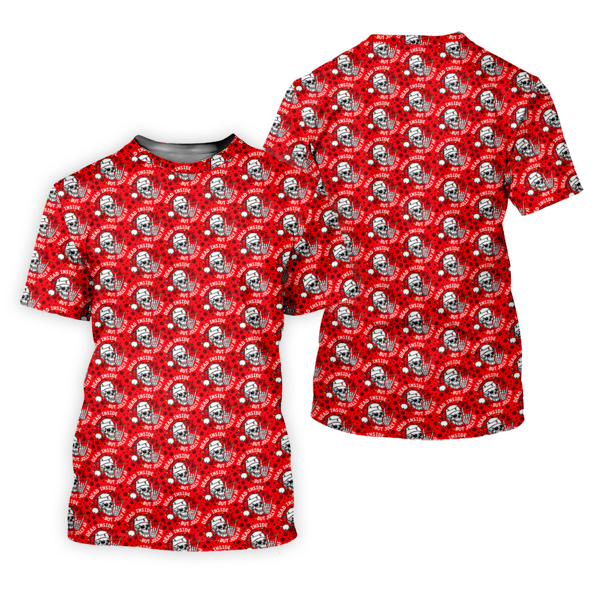 Dead Inside But Jolly AF Christmas Golf Shirt, Golf Shirts For Men, Mens Golf Polo