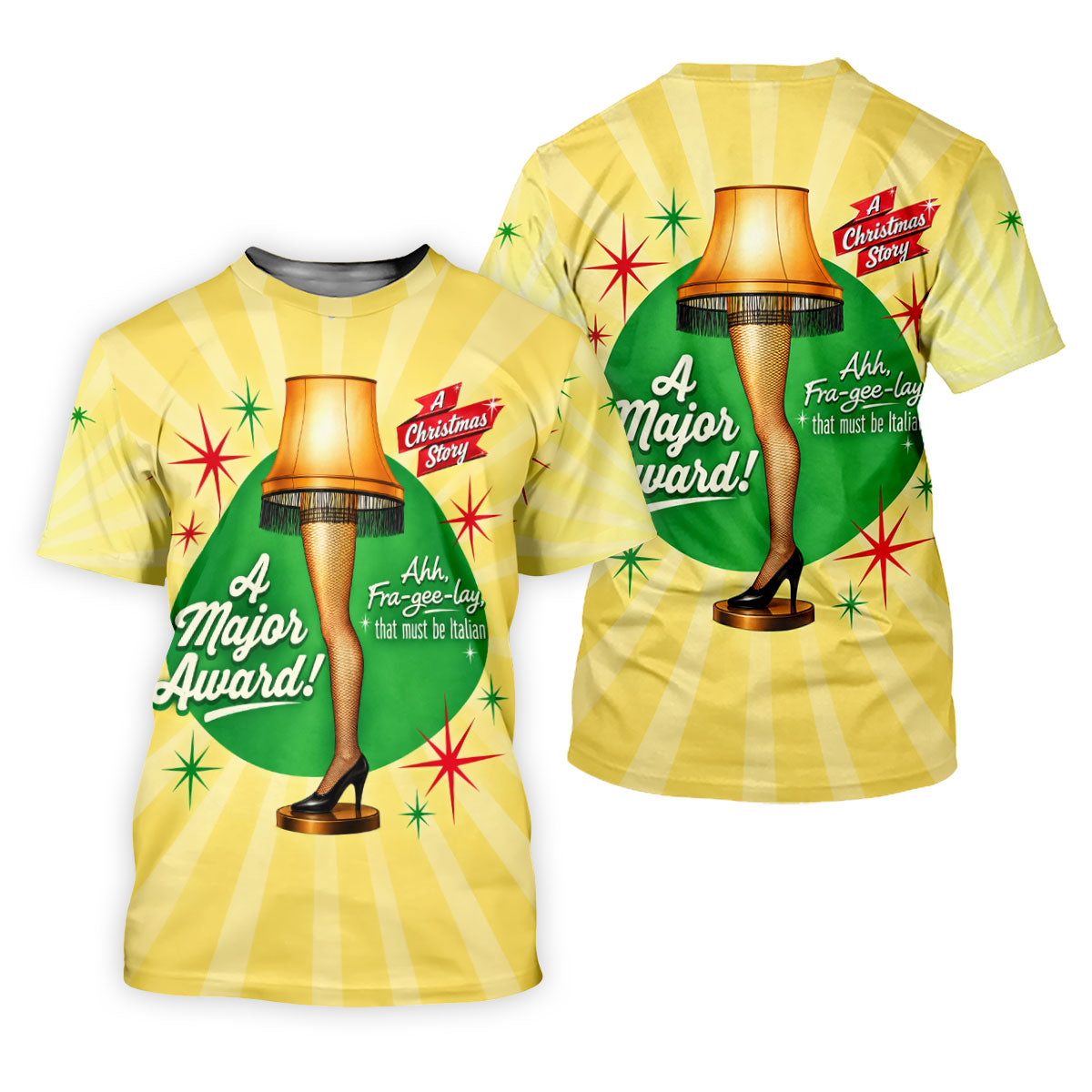 Leg Lamp Major Award Christmas Golf Shirt, Womens Golf Tops, Ladies Golf Apparel