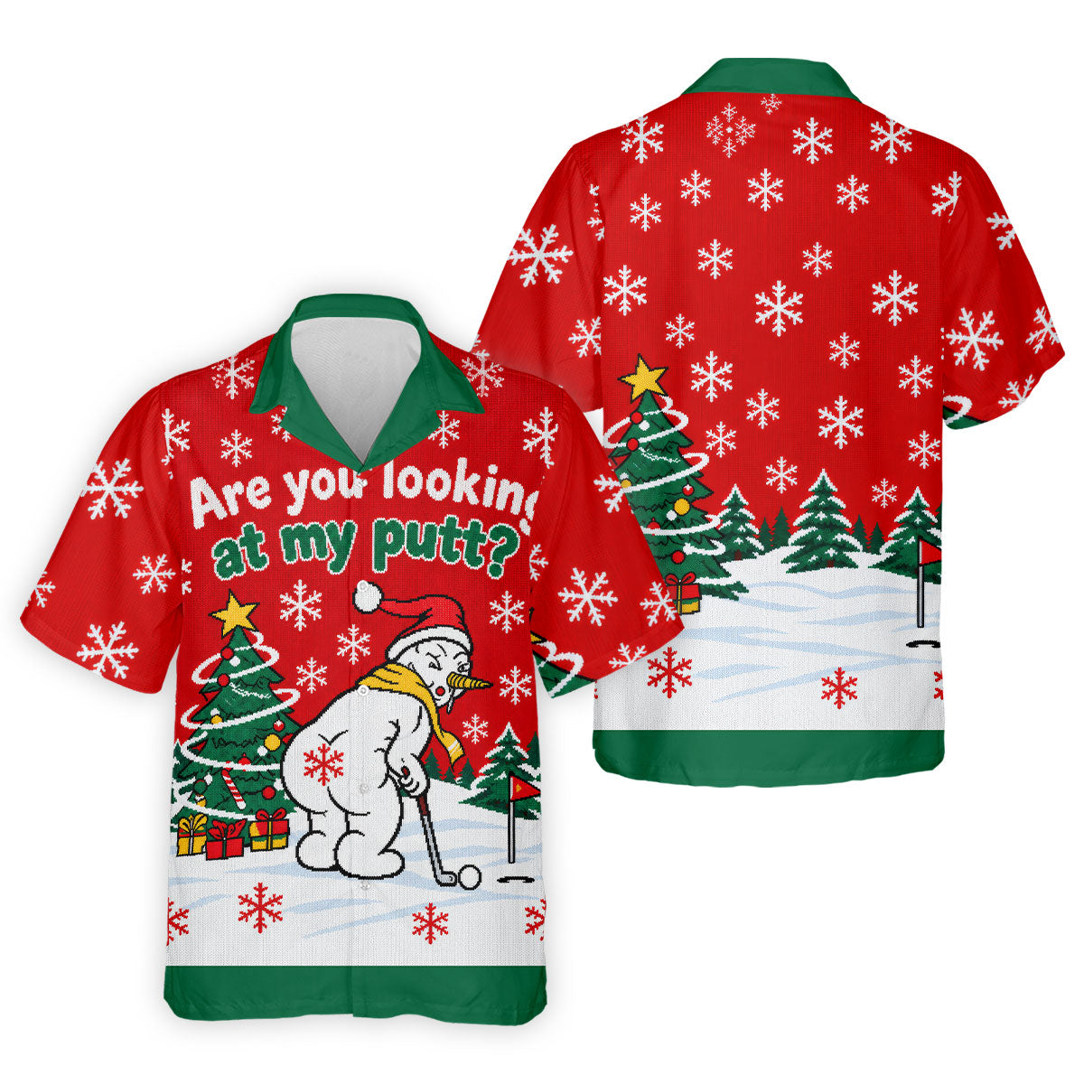 Are You Looking At My Putt Christmas Golf Shirt, Mens Golf Polo, Mens Golf Shirts