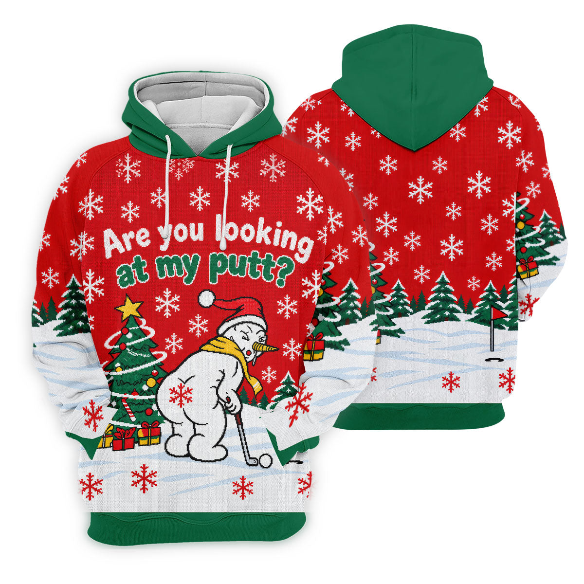 Are You Looking At My Putt Christmas Golf Shirt, Mens Golf Polo, Mens Golf Shirts