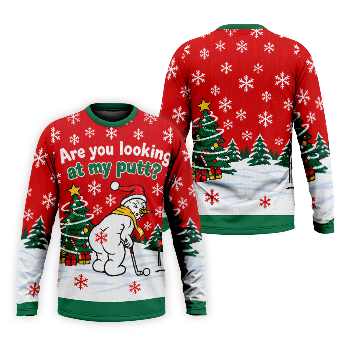 Are You Looking At My Putt Christmas Golf Shirt, Mens Golf Polo, Mens Golf Shirts