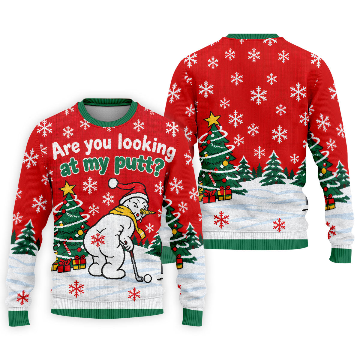 Are You Looking At My Putt Christmas Golf Shirt, Mens Golf Polo, Mens Golf Shirts
