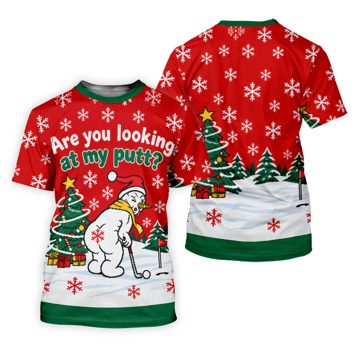 Are You Looking At My Putt Christmas Golf Shirt, Ladies Golf Shirts, Ladies Golf Tops