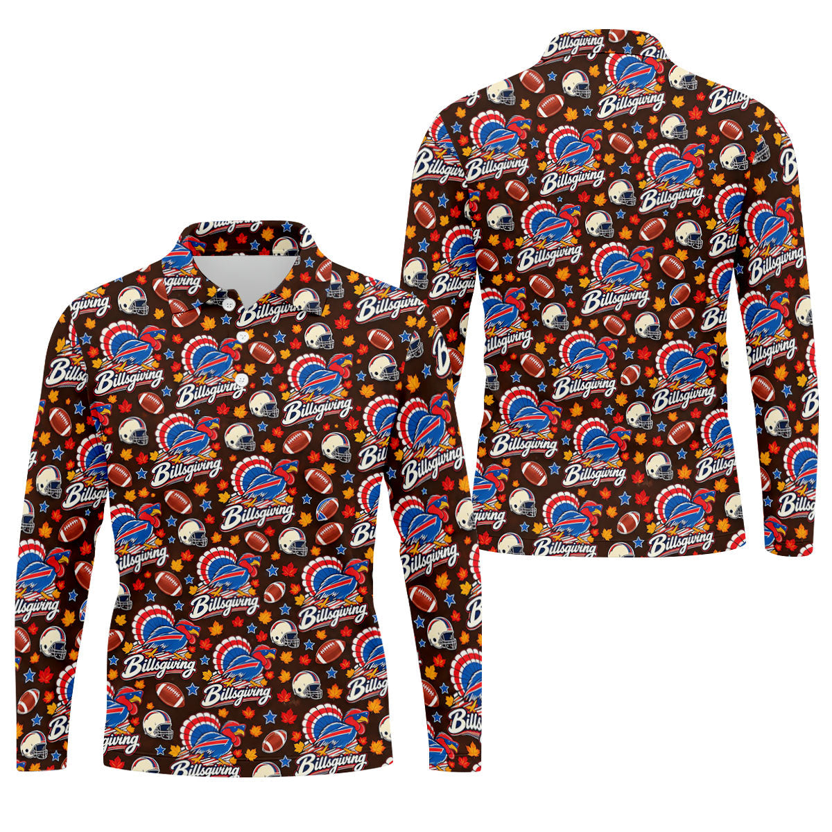 Helmet Football Fall Thanksgiving Golf Shirt, Golf Gifts For Men, Mens Golf Clothing
