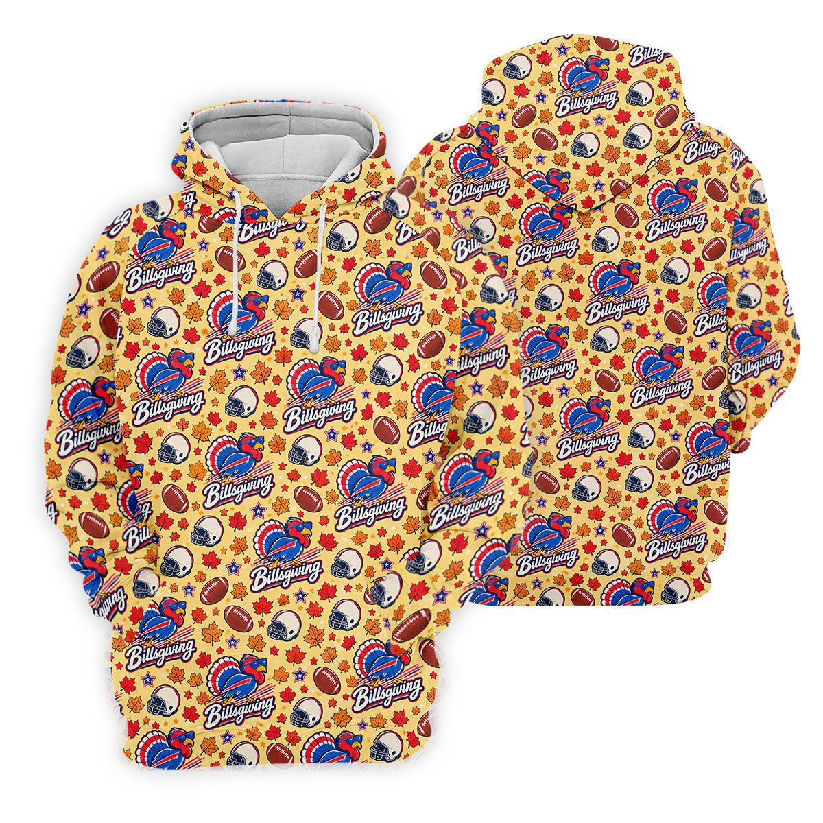 Yellow Football Leaves Thanksgiving Golf Shirt, Golf Shirts For Men, Mens Golf Shirts