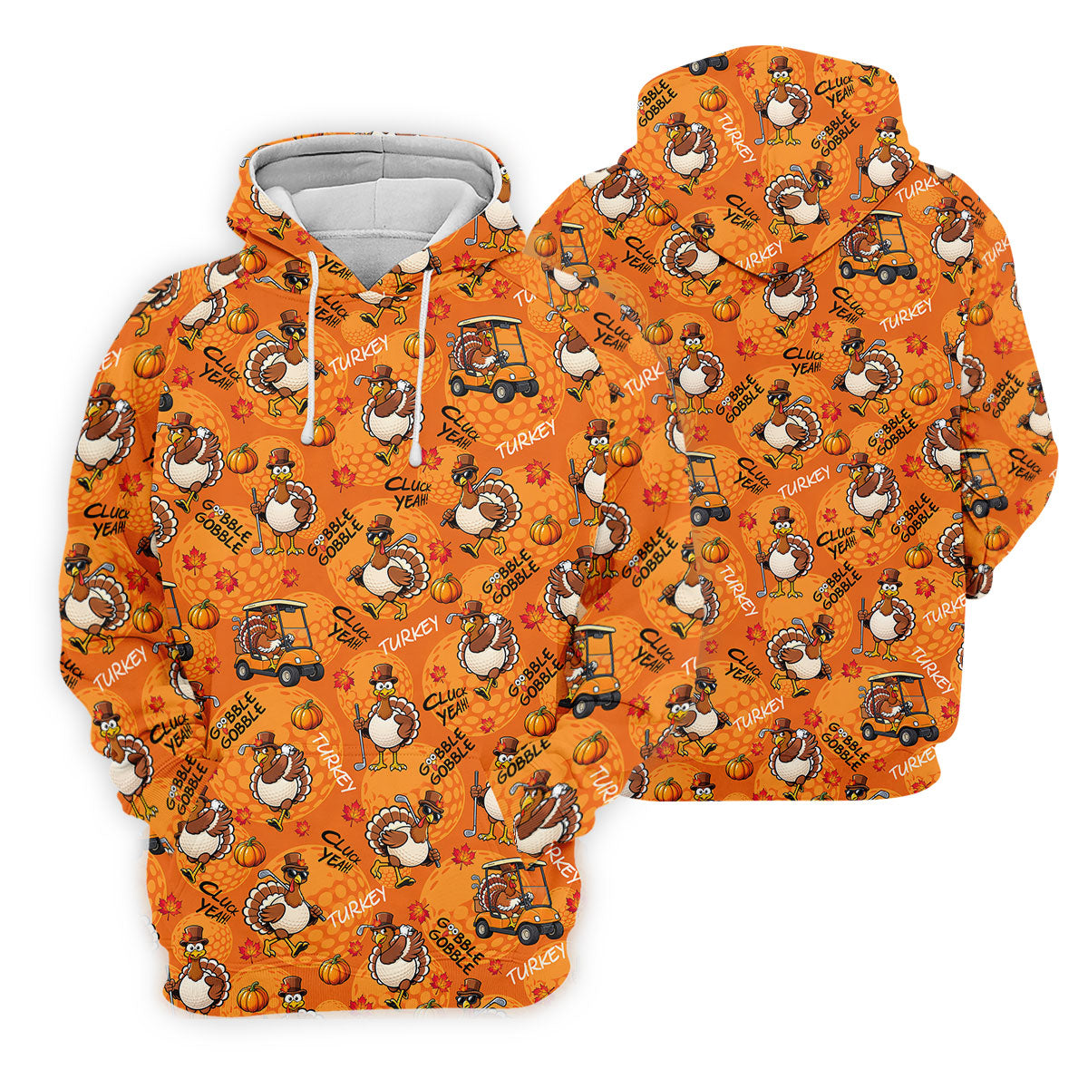 Turkey Golf Cart Thanksgiving Golf Shirt, Golf Shirts For Women, Womens Golf Clothing