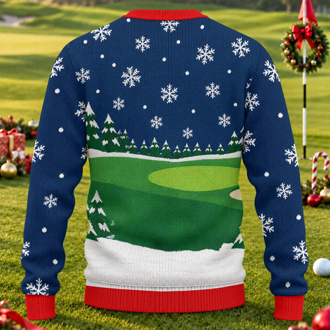 Santa Golf Snowman Ugly Christmas Sweater, Christmas Golf Gift, Holiday Party Sweater