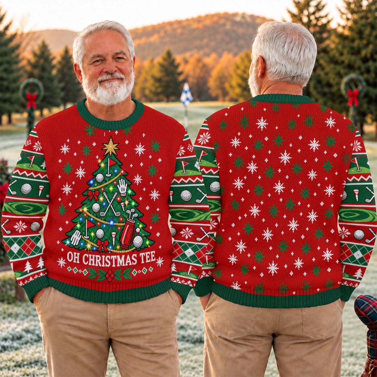 Oh Christmas Tee Ugly Christmas Sweater, Christmas Golf Gift, Funny Christmas Outfit