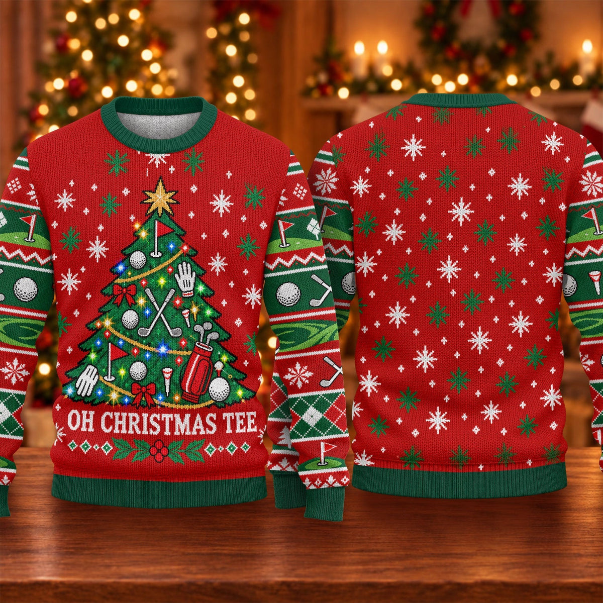 Oh Christmas Tee Ugly Christmas Sweater, Christmas Golf Gift, Funny Christmas Outfit