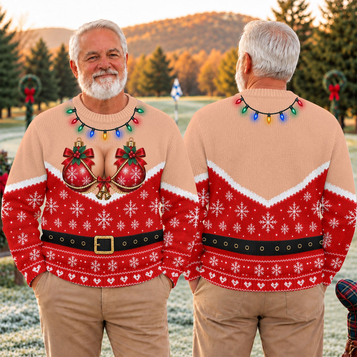 Funny Bikini Lights Ugly Christmas Sweater, Funny Christmas Outfit, Christmas Gifts