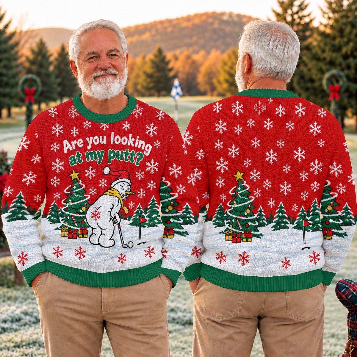 Are You Looking At My Putt Ugly Christmas Sweater, Golf Lover Gifts, Funny Xmas Gift