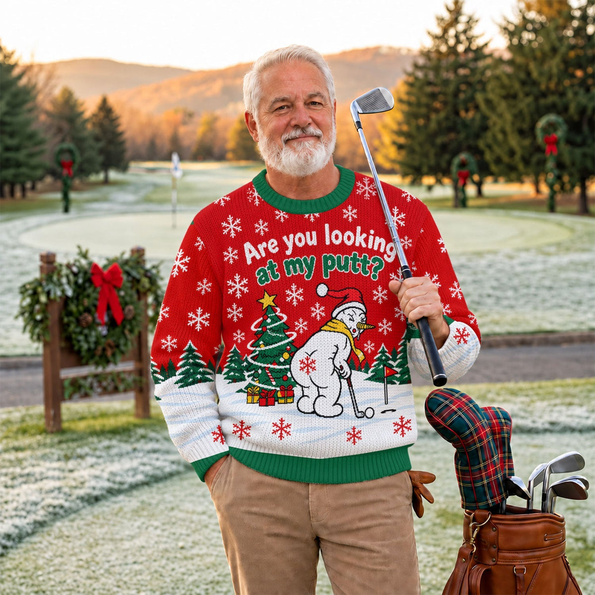 Are You Looking At My Putt Ugly Christmas Sweater, Golf Lover Gifts, Funny Xmas Gift