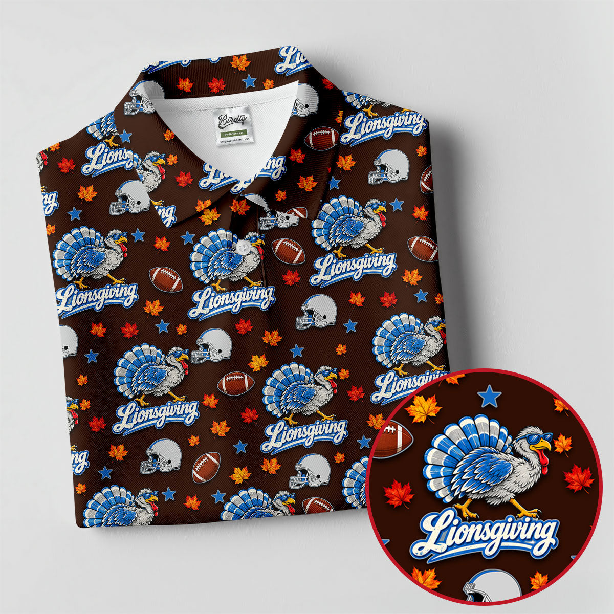 Lionsgiving Thanksgiving Golf Shirt, Golf Shirts For Women, Womens Golf Clothing