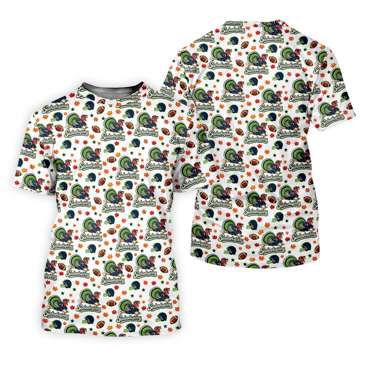 Seahawksgiving Thanksgiving Golf Shirt, Ladies Golf Shirts, Golf Shirts For Women