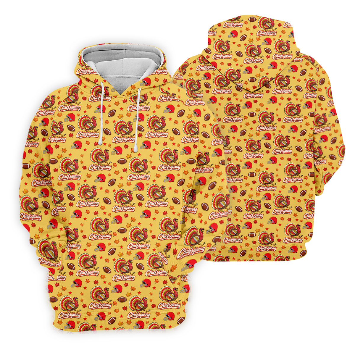 Chiefsgiving Thanksgiving Golf Shirt, Golf Shirts For Men, Mens Holiday Golf Shirts