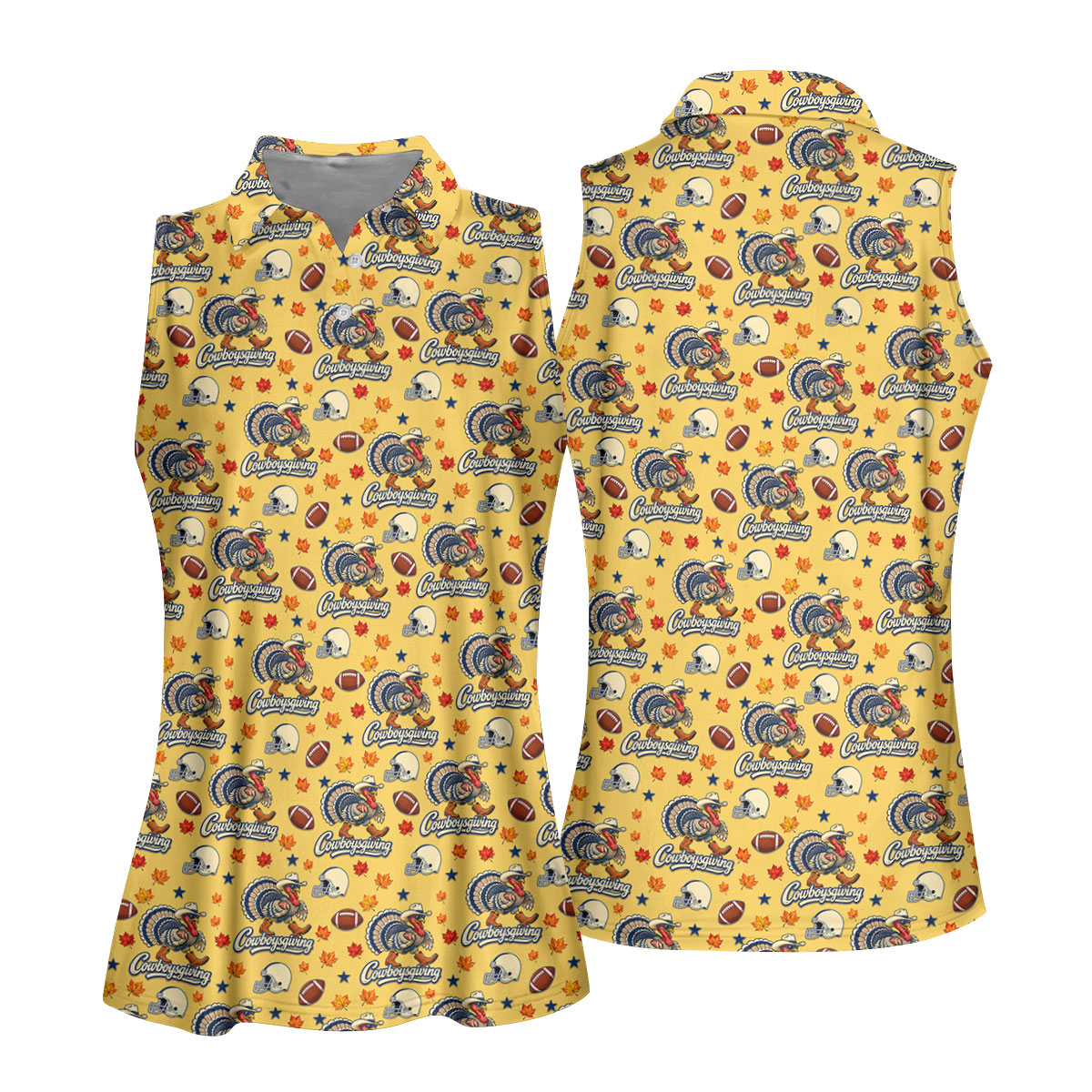 Cowboysgiving Thanksgiving Golf Shirt, Womens Golf Apparel, Golf Shirts For Women