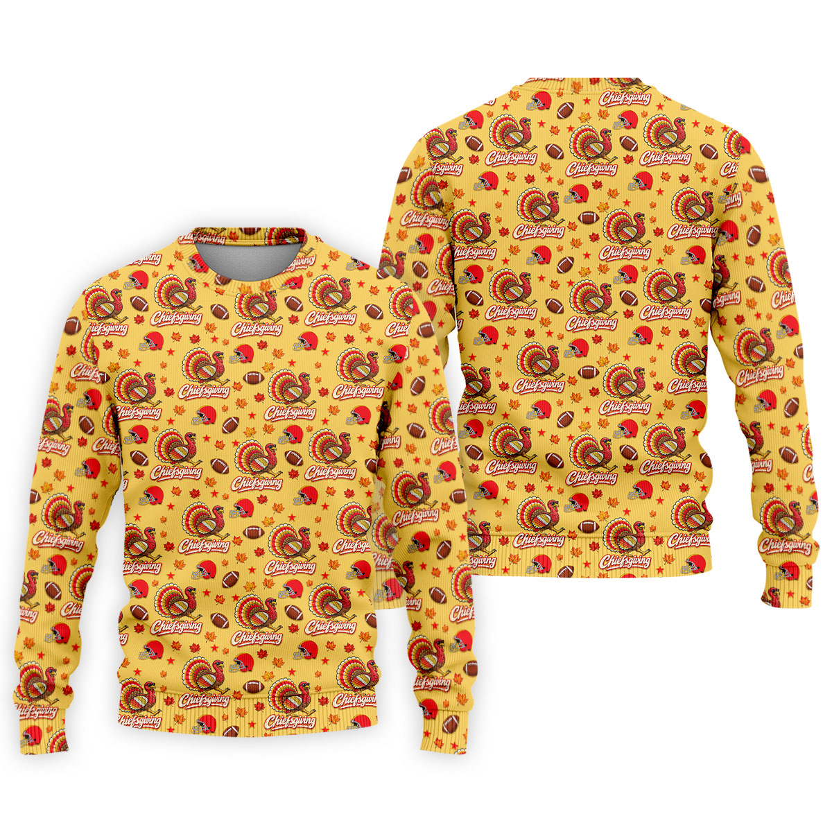 Chiefsgiving Thanksgiving Golf Shirt, Golf Shirts For Men, Mens Holiday Golf Shirts