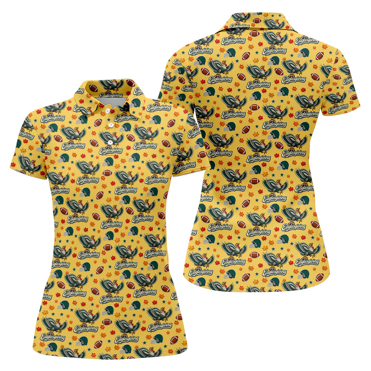 Eaglesgiving Thanksgiving Golf Shirt, Golf Shirts For Women, Womens Golf Apparel