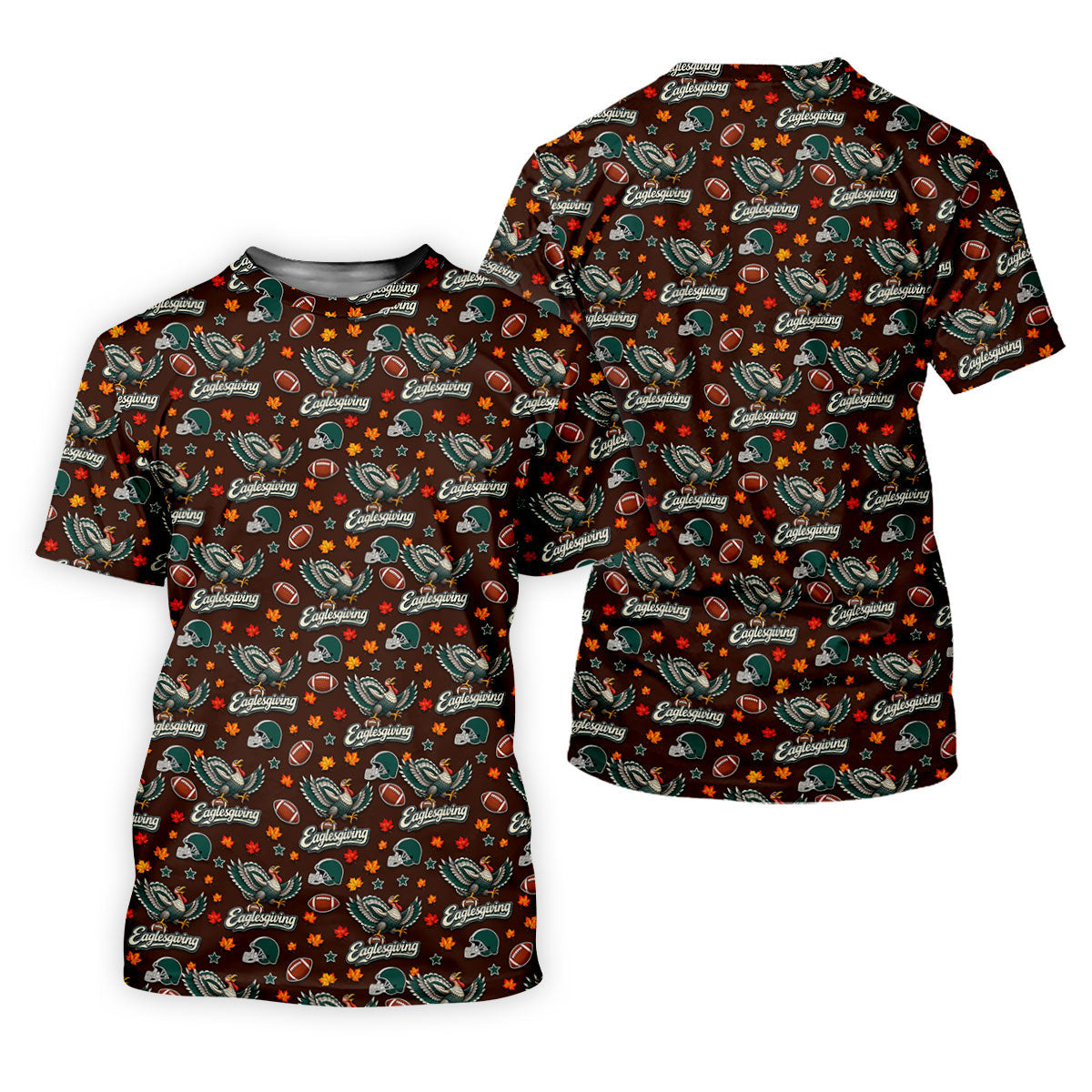 Eaglesgiving Thanksgiving Golf Shirt, Golf Shirts For Men, Funny Mens Golf Shirts