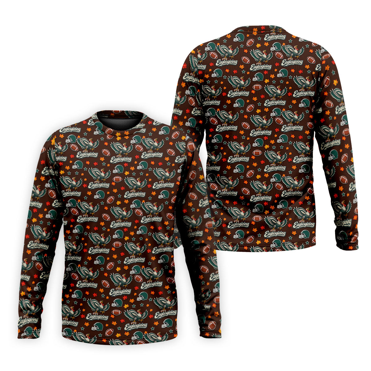 Eaglesgiving Thanksgiving Golf Shirt, Golf Shirts For Men, Funny Mens Golf Shirts