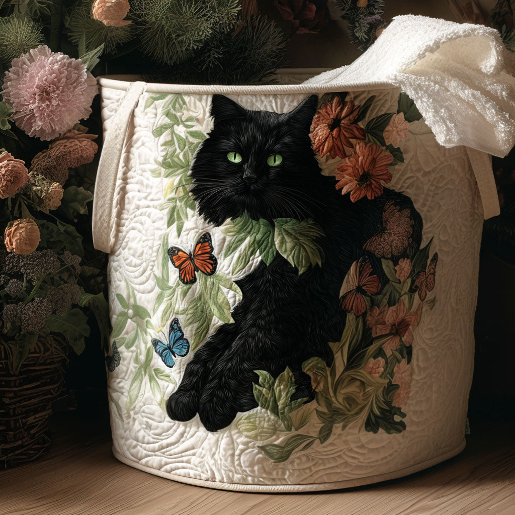 Blossoming Whiskers Laundry Basket Laundry Gifts, Housewarming Gift Ideas, Mother's Day Gifts