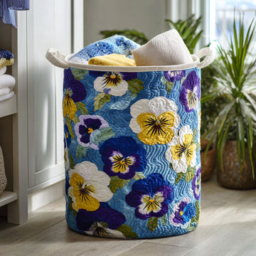 Blue Bloom Day Laundry Basket Laundry Gifts, Housewarming Gift Ideas, Mother's Day Gifts