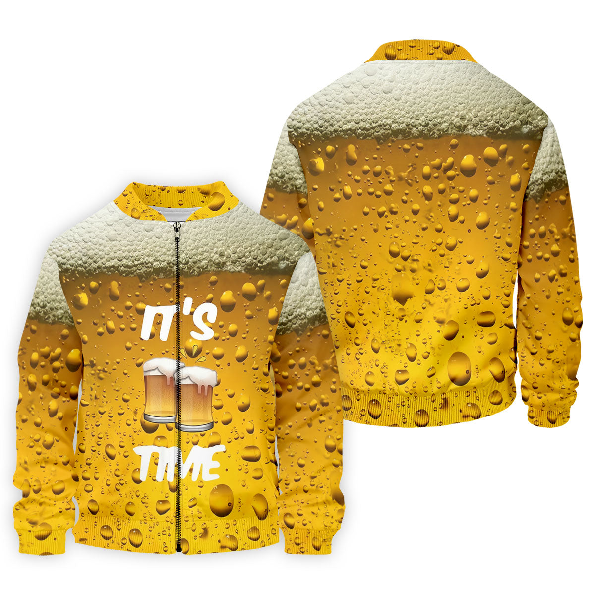 It's Time Golf And Beer Men's Funny Golf Shirts, Hawaiian Golf Shirt, Polo Shirts For Men