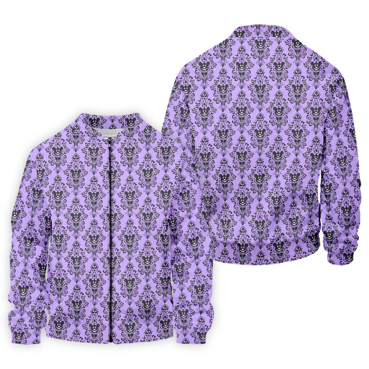 Purple Demon Face And Bat Halloween Polo Shirt, Golf Shirts For Men, Mens Golf Apparel