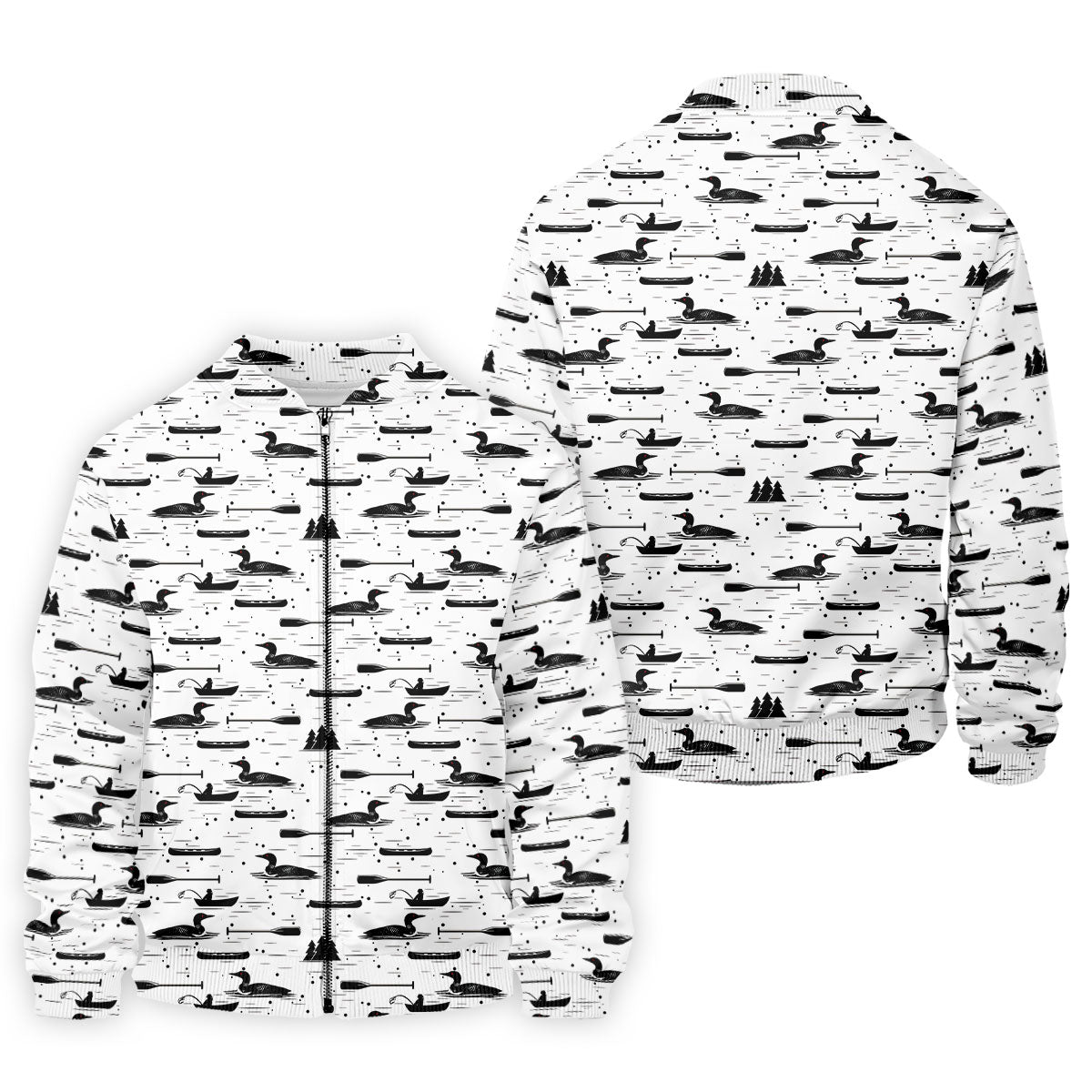 Loon Lake Aquatic Birds Hawaiian Golf Shirt, Men's Golf Shirt, Polo Shirts For Men