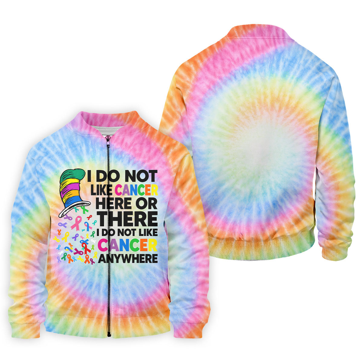 I Do Not Like Cancer Tie Dye Polo Shirt, Golf Polo Shirts For Men, Mens Golf Apparel