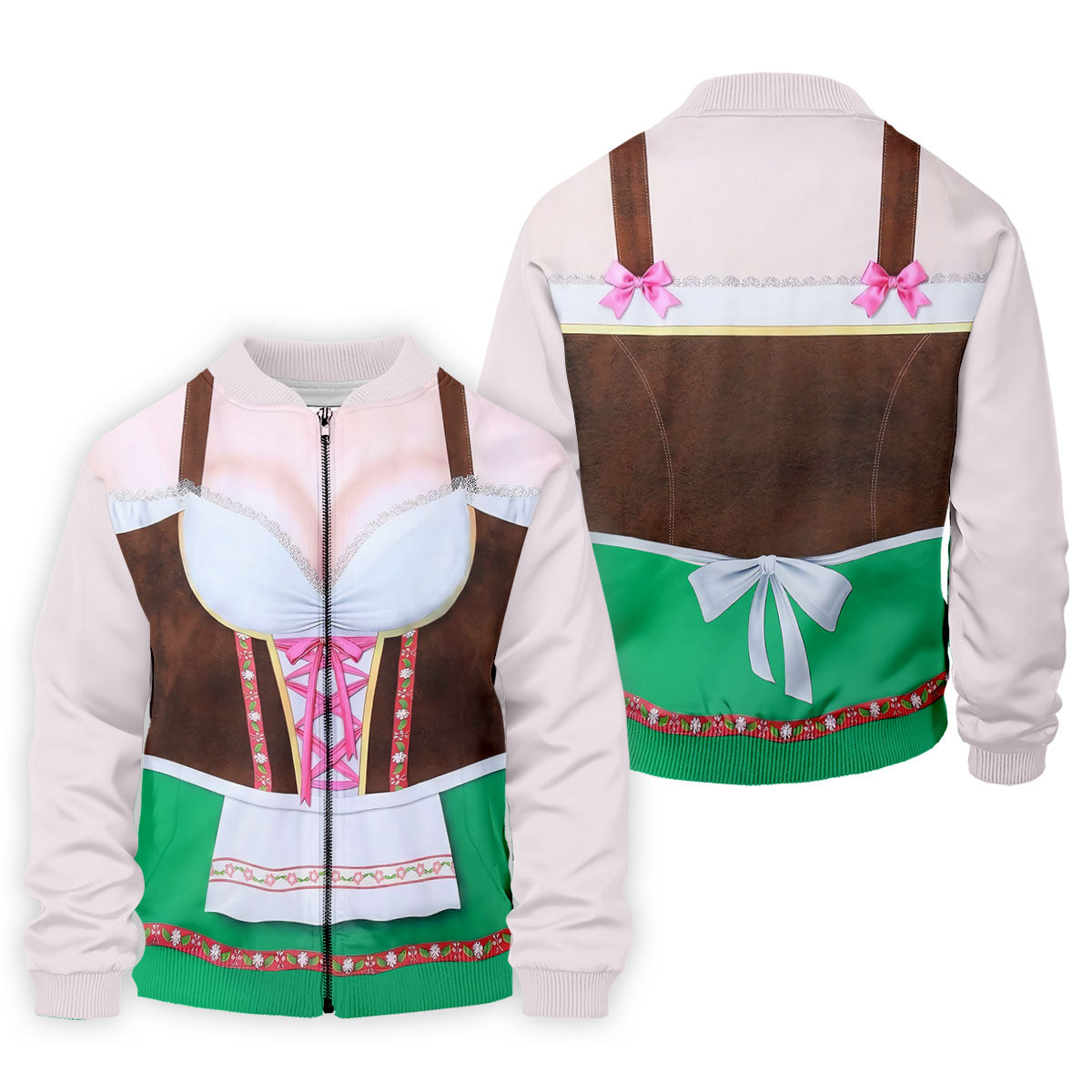 Funny Oktoberfest Dirndl Costume Polo Shirt, Mens Golf Polo, Golf Shirts For Men
