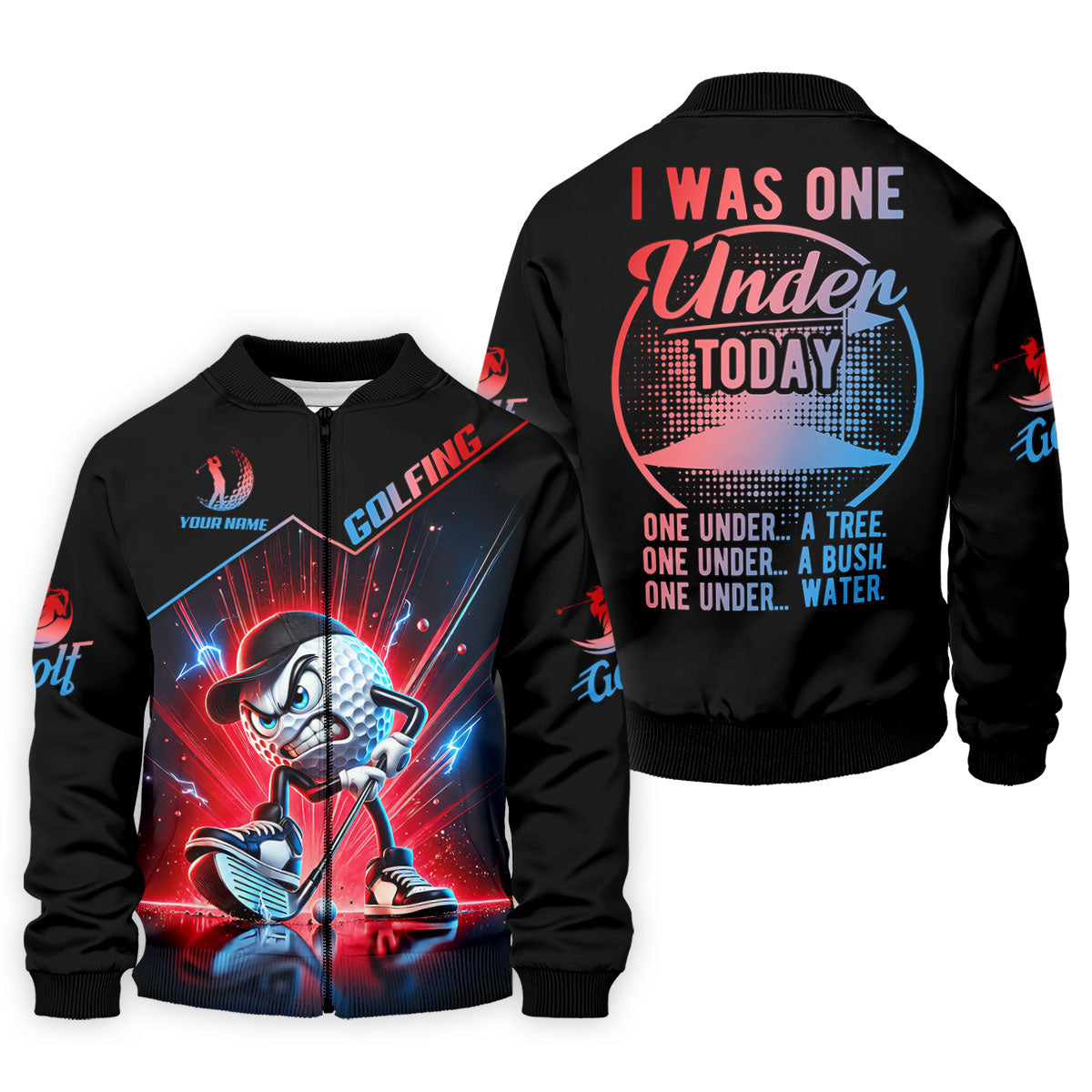 Custom I Was One Under Today Golf Polo Shirt, Men's Golf Shirt, Printed Golf Shirts