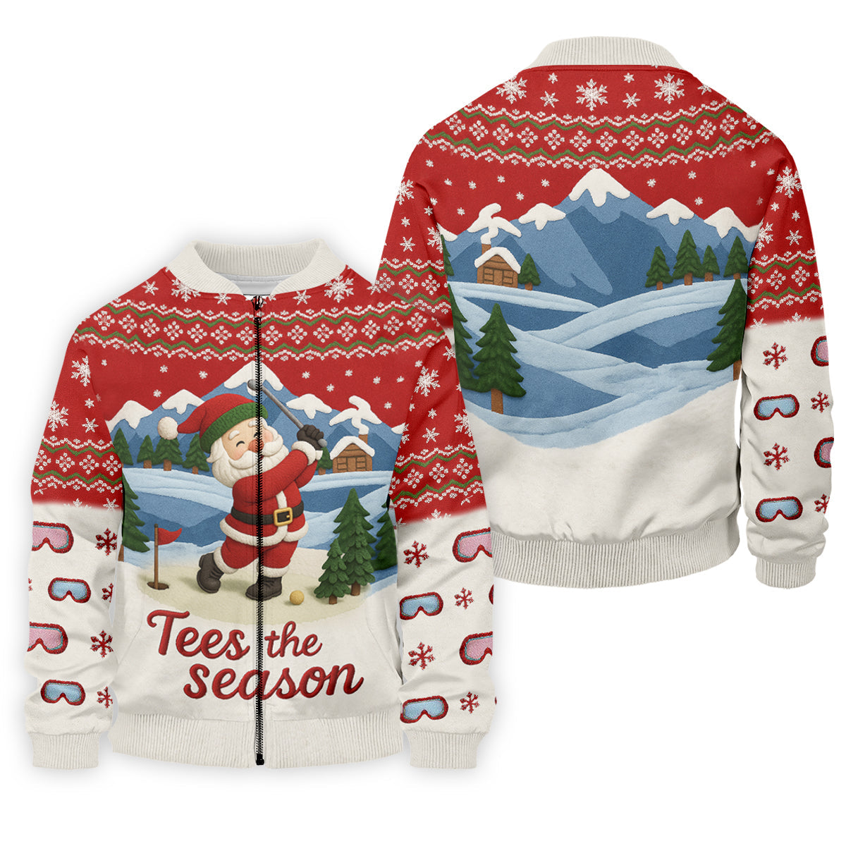 Santa Golfing Tees The Season Golf Tops For Men, Christmas Golf Shirt, Polo Shirts For Men, Golf Gift For Men