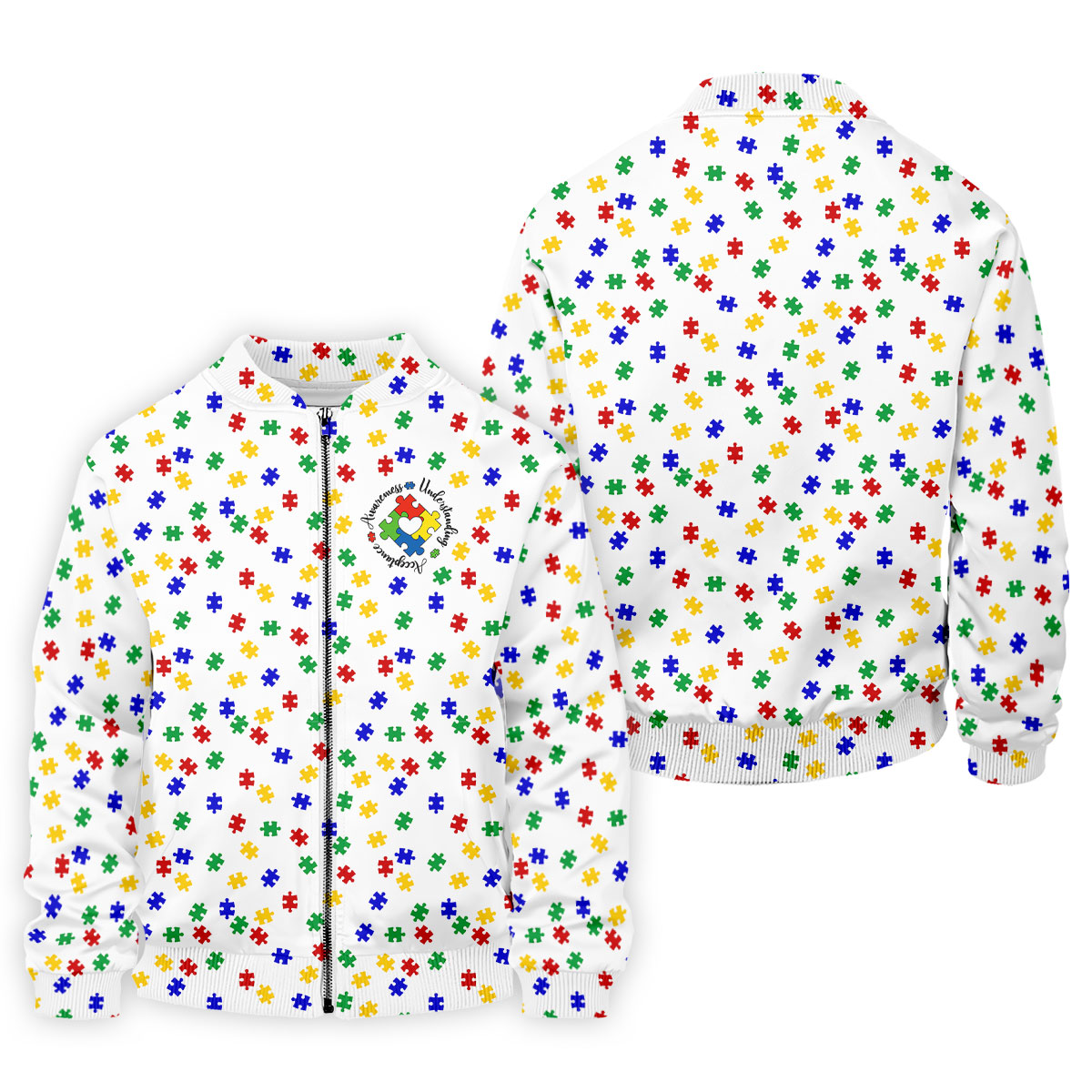Awareness Understanding Acceptance Autism Puzzle Men's Polo ShirtAutism Awareness Shirt, Golf Shirts For Men