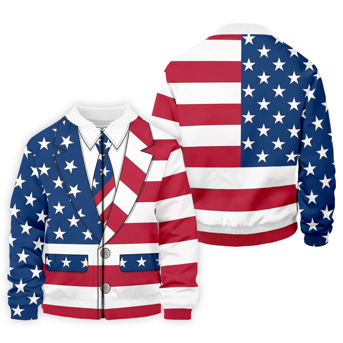 US Flag Tuxedo Costume Patriotic 4th Of July Golf Shirt, 250 Years Polo Shirts For Men