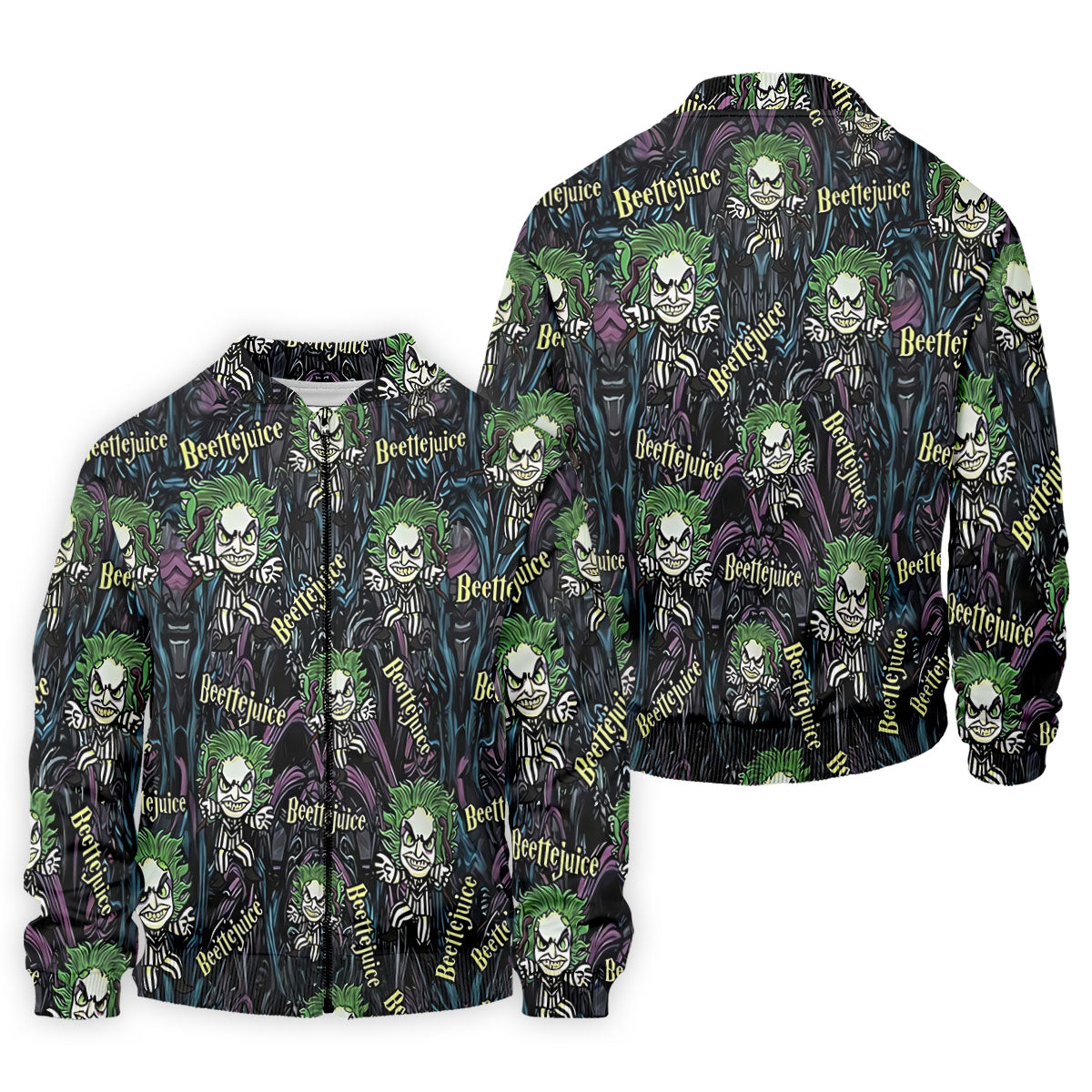 Halloween Horror Character Cartoon Hawaiian Golf Shirt, Men's Golf Shirt, Printed Golf Polo Shirt