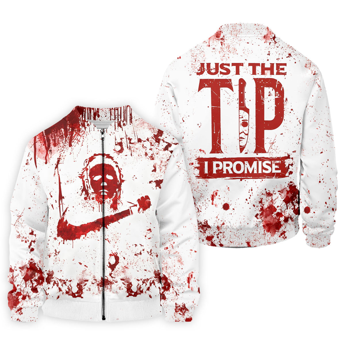 Just The Tip I Promise Halloween Horror Polo Shirt, Mens Golf Polo, Mens Golf Shirts