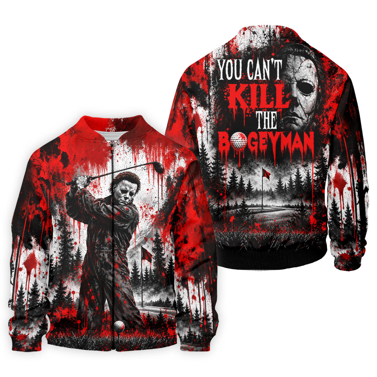 You Can't Kill Bogeyman Halloween Horror Character Polo Shirt, Golf Polo, Mens Golf Shirts