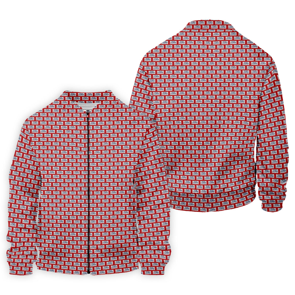 Red New York Assman Pattern Polo Shirt, Mens Golf Apparel, Hawaiian Golf Shirt, Printed Golf Shirts
