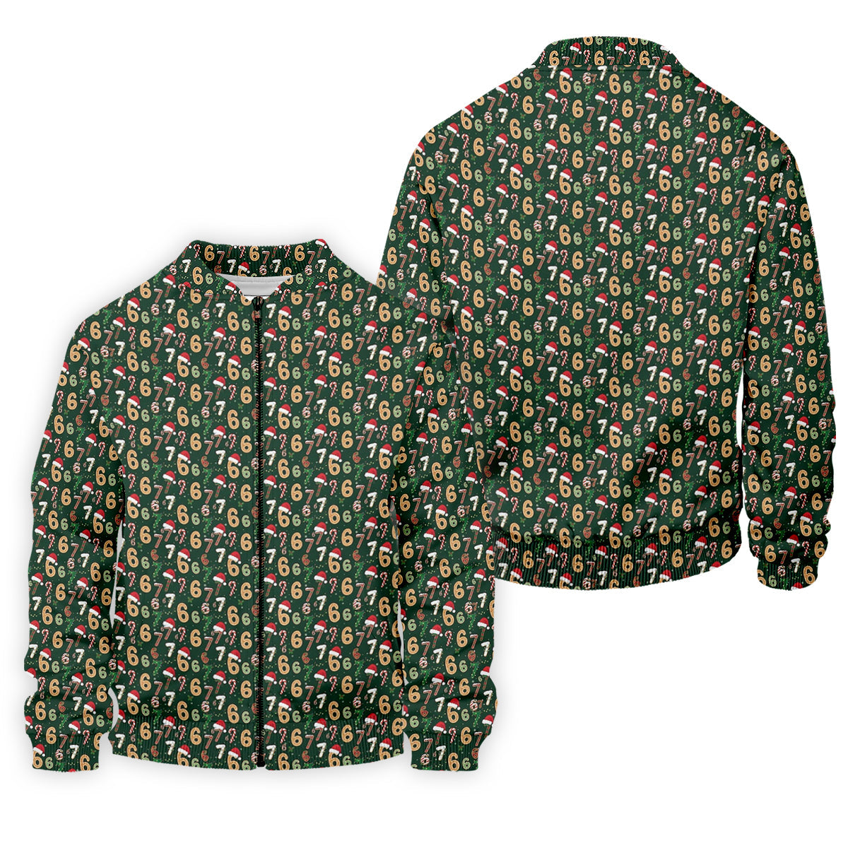 Six Seven Funny Christmas Green Golf Tops For Men, Christmas Golf Shirt, Men Golf Apparel