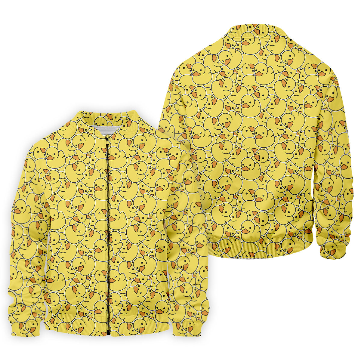 Cute Yellow Rubber Duck Pattern Golf Shirt, Hawaiian Golf Shirt, Mens Golf Shirts, Golf Apparel For Men