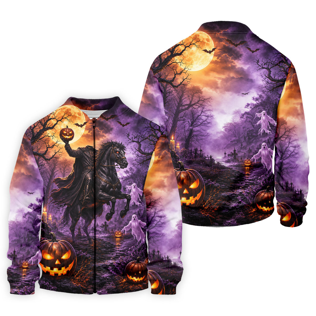 Halloween Headless Rider Horror Character Polo Shirt, Polo Shirts For Men, Mens Golf Polo