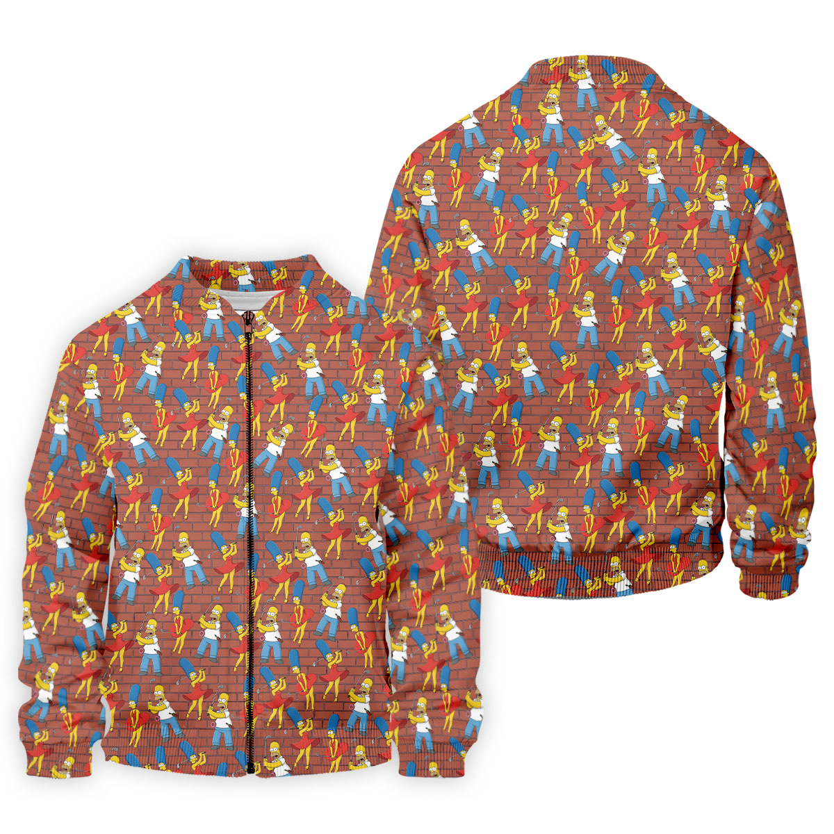 Funny Cartoon Couple Pattern Golf Polo Shirt, Mens Golf Shirts, Golf Polo Shirts For Men