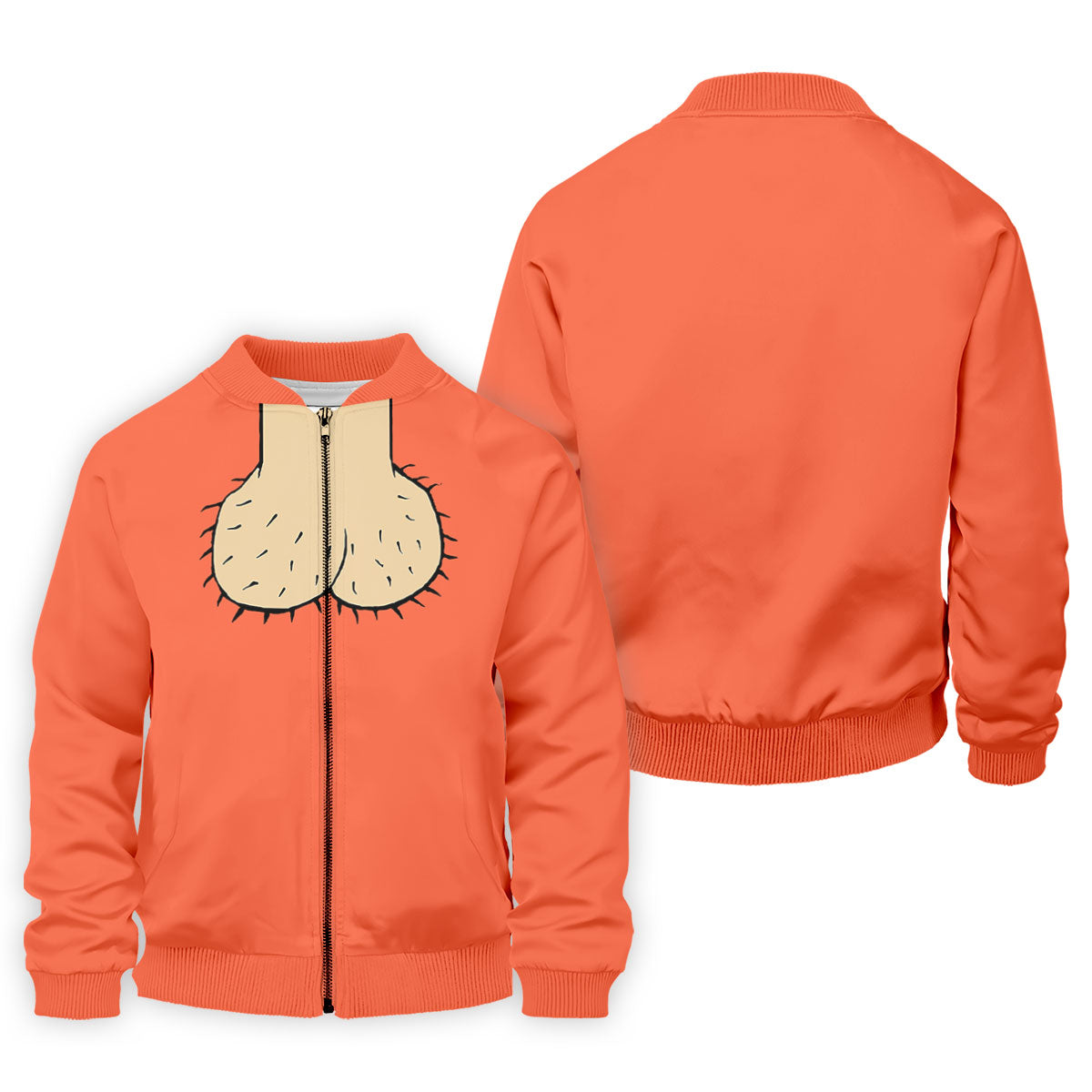 Orange Funny Dickhead Faux Chest Golf Shirt, Golf Shirts For Men, Mens Golf Apparel