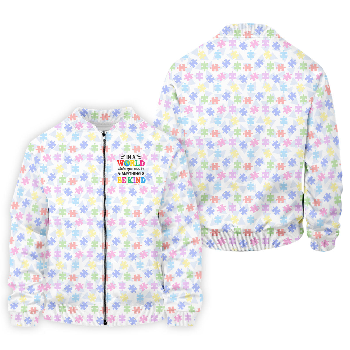 In A World Where You Can Be Anything Be Kind Autism Puzzle Golf Shirts For Men, Polo ShirtFor Men